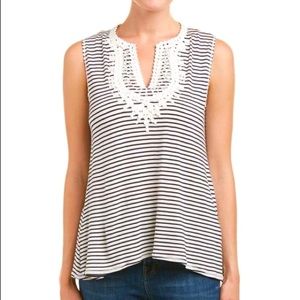 Max Studio Sleeveless Striped Top